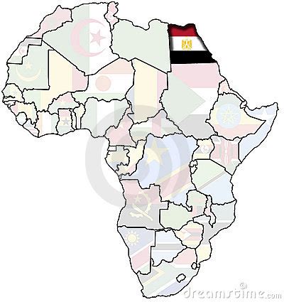 After nigeria, egypt is africa's second most populous country. Egypt On Africa Map Royalty Free Stock Image - Image: 10615906