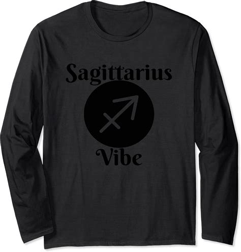 Amazon Com Sagittarius Vibe Horoscope Astrological Design Long Sleeve