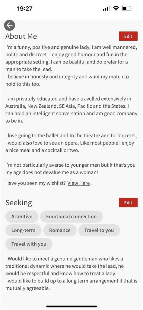 Profile feedback please? : r/sugarlifestyleforum