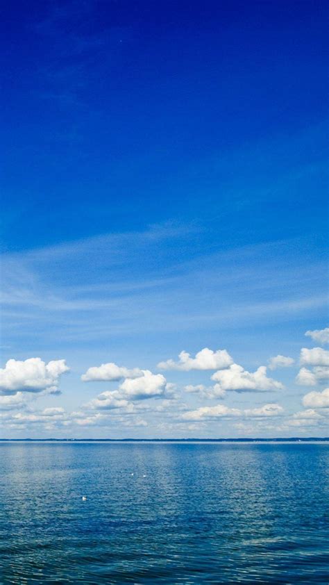 Landscape sea sky blue | wallpaper.sc SmartPhone
