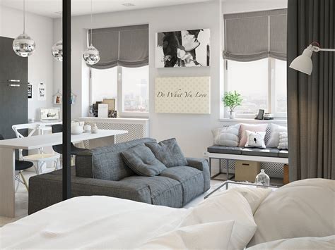 Studio Apartment Interior Design With Cute Decorating Ideas Roohome