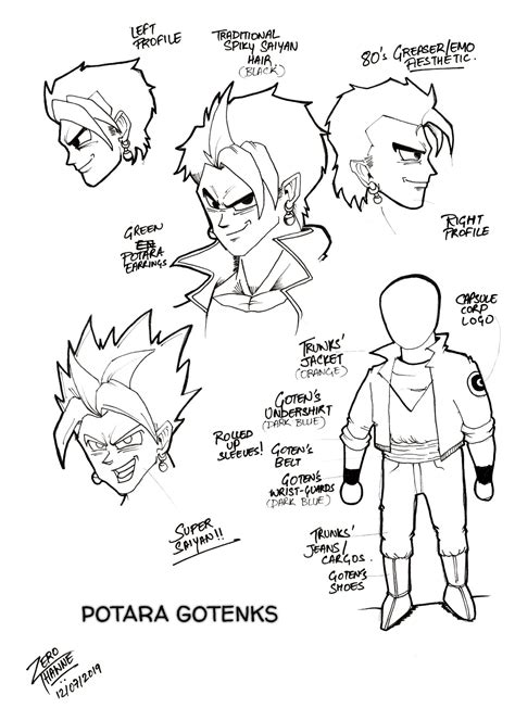 How To Draw Gotenks I Choose This View Because The Majority Of