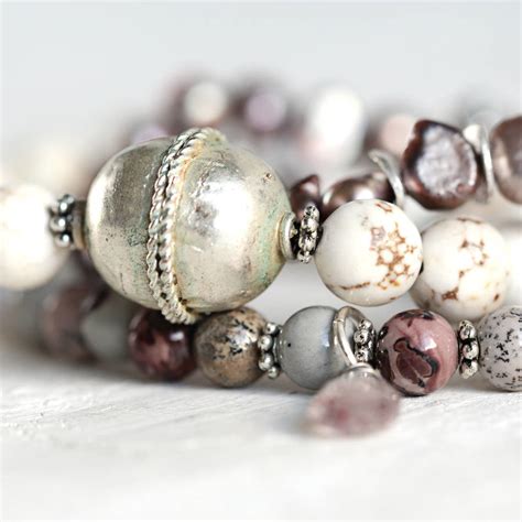 Natural Stone Bracelet Set By Artique Boutique Notonthehighstreet Com
