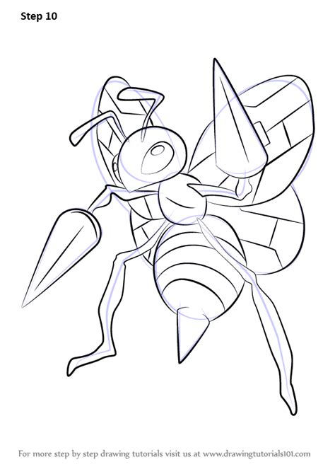 Learn How To Draw Beedrill From Pokemon Pokemon Step By Step