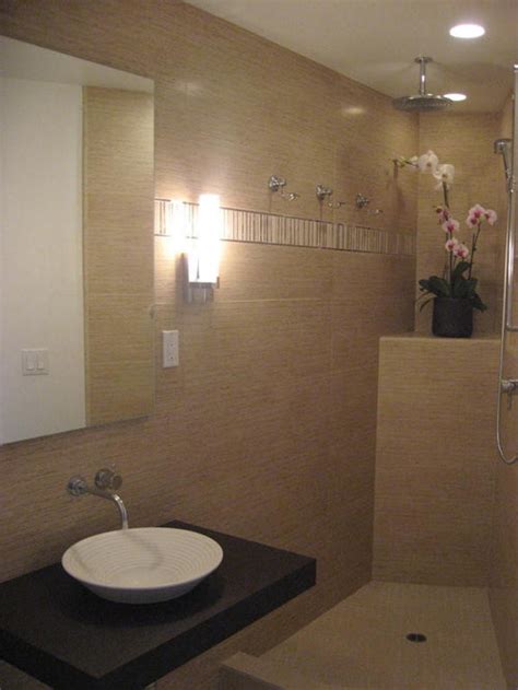 Replace the mirror with a chalkboard. Rectified Tile Ideas, Pictures, Remodel and Decor