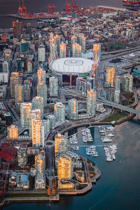 Downtown Vancouver Bc Place Yaletown Aerial Photography Toby Harriman