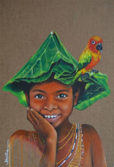 The Indigenous Philippines Aeta Child Painting Philippine Art