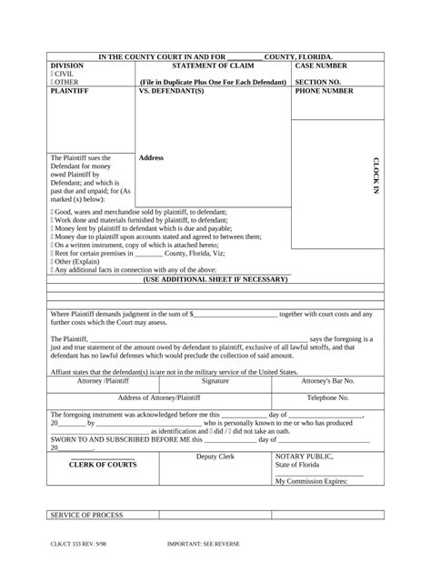 Florida Claim Form Fill Out And Sign Printable Pdf Template Signnow