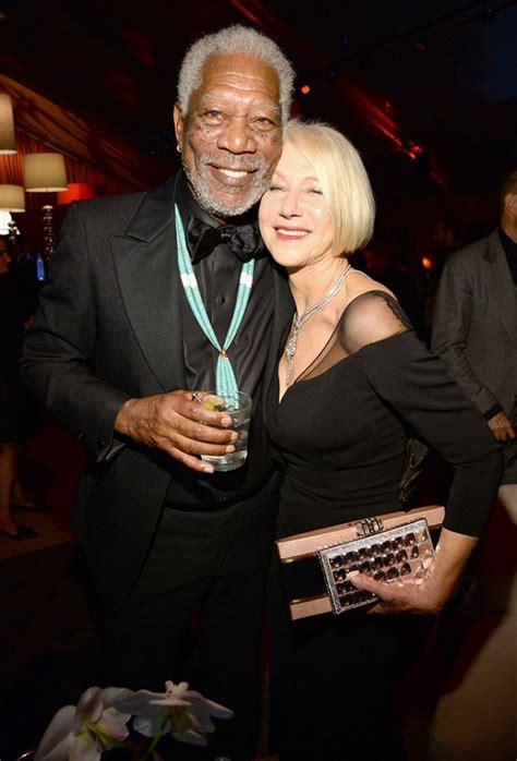 Golden Globes 2016 Party Pics Morgan Freeman Golden Globe Award