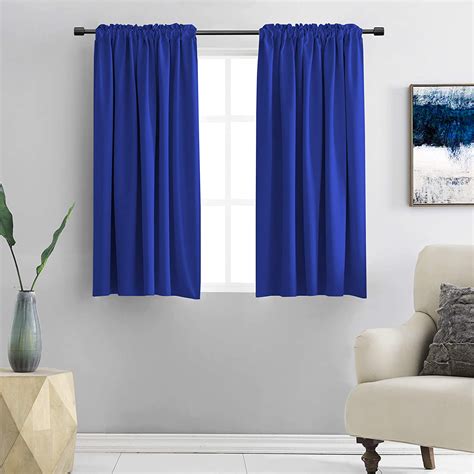 Donren 54 Inch Length Royal Blue Blackout Curtains For Boys Bedroom 2