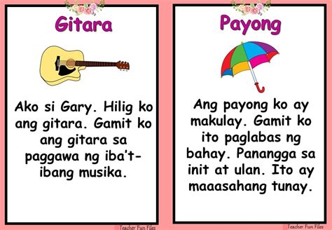 Teacher Fun Files: Tagalog Reading Passages 12