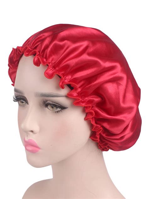 Lallc Women S Soft Pure Satin Silk Sleeping Caps Night Sleep Hats Hair Scarves Bonnet