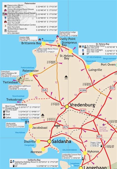 West Coast Cederberg Karoo Road Map