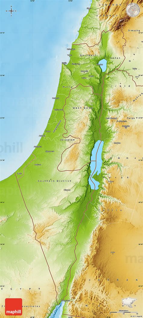 Physical Map Of Israel Ezilon Maps Images And Photos Finder Gambaran