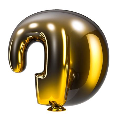 High Quality Image Of Gold Balloons Digit 1 One 22506279 Png