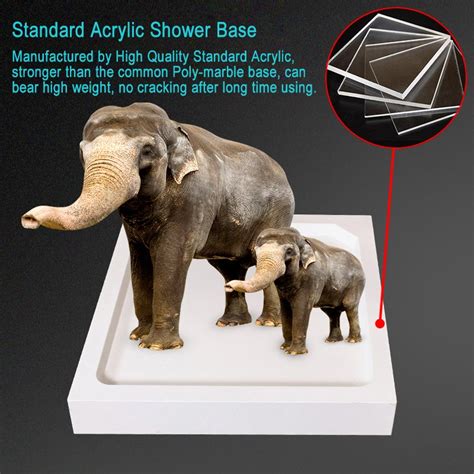 Buy Elegant Showers Square Durable Acrylic Fiberglass Shower Base Tile