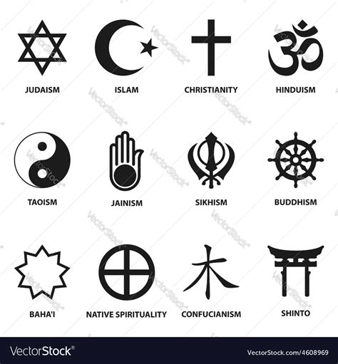 Religious Sign And Symbols Royalty Free Vector Image