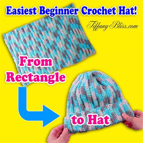 Easiest Crochet Hat For Beginners One Stitch Repeat Tiffany Bliss