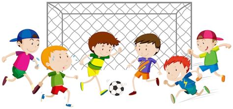 Kids Playing Football Vectors Photos And Psd Files Free Download