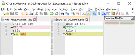 Pnedev Compareplus Compare Plugin For Notepad Two Colors