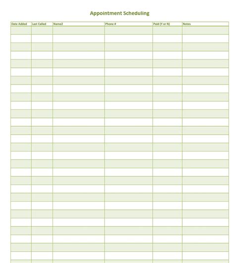 I need to create a calendar for booking a conference room. 45 Printable Appointment Schedule Templates [& Appointment ...