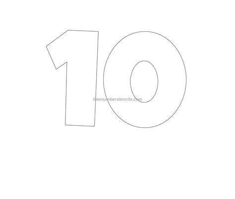 Number 10 Free Printable Numbers Printable Numbers Letter T Crafts 33