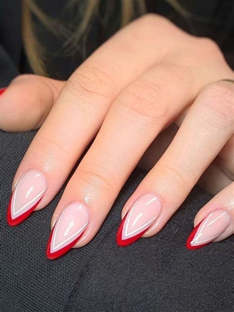 Red French Tip Nails 45 Stylish Designs And Ideas Gel Nails French