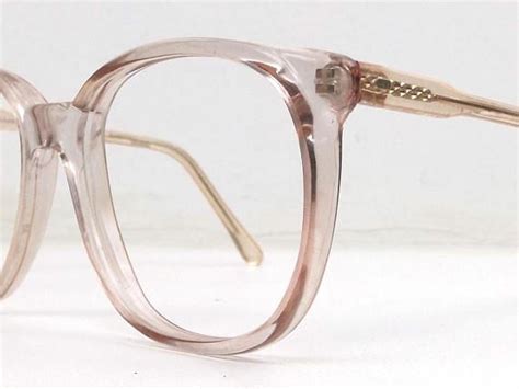 vintage 80s deadstock round eyeglasses oversized frames clear lavender purple acetate eyewear