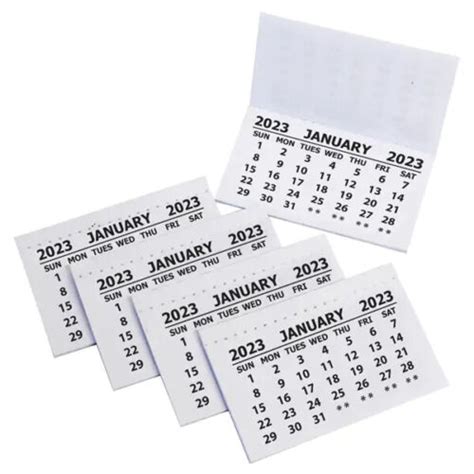 60 X 2023 Calendar Tabs Insert White Mini Calender Tear Off Pads
