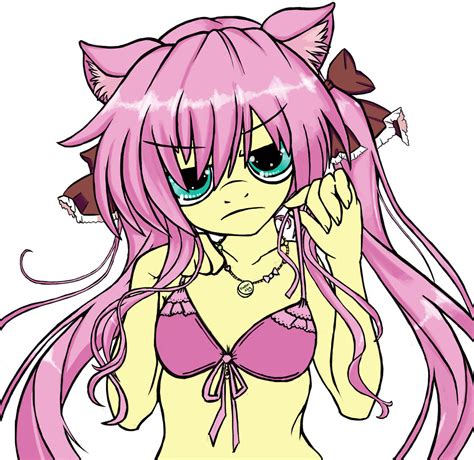 609690 Suggestive Artistbees Fluttershy Anthro G4 Annoyed Bikini Top Breasts Cat