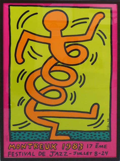 Keith Haring Orange Man 1983 Silkscreen Poster For The 17th