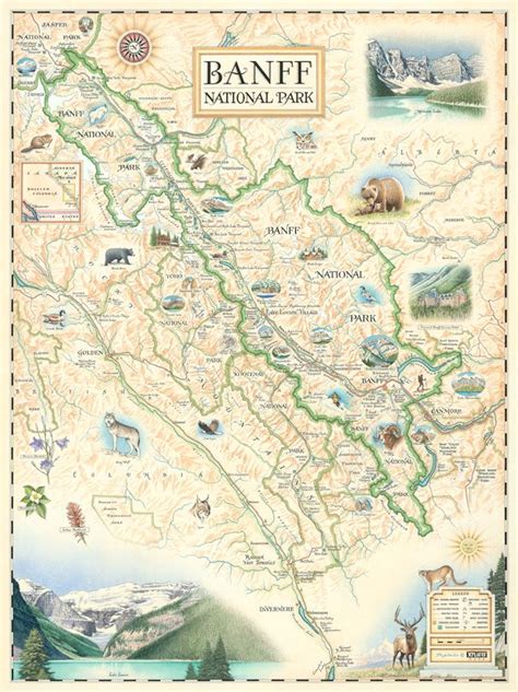√ Banff National Park Tourist Map