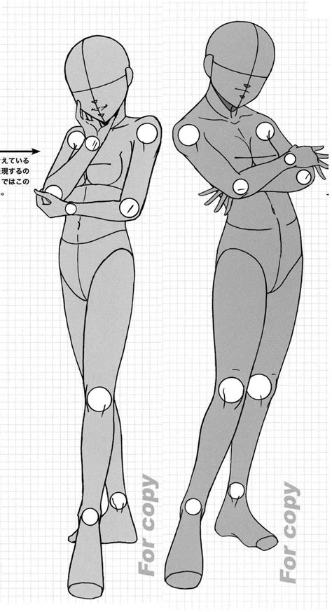 Anatoref — Standing Manga Female Pose Reference Anime Poses