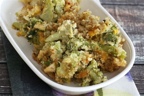 Broccoli Casserole With Stuffing Crumb Topping Recipe