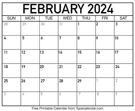 Create A Personalized Calendar For February 2024 Pdf Free February