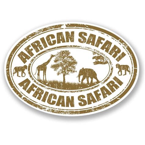 2 X African Safari Vinyl Sticker Destination Vinyl Ltd Destination