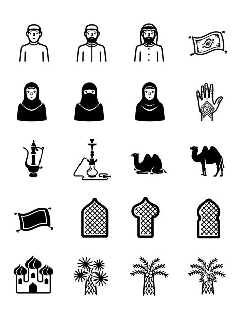 Isram Arab Icons By Nanmulti Sanhawan Icon Set Vector Icon Stencil