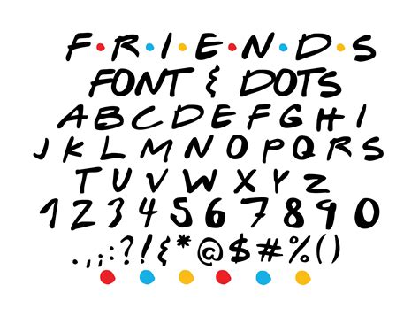 Free 89 Friends Font With Dots Svg Svg Png Eps Dxf File