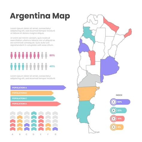 Free Vector Hand Drawn Argentina Map Infographic