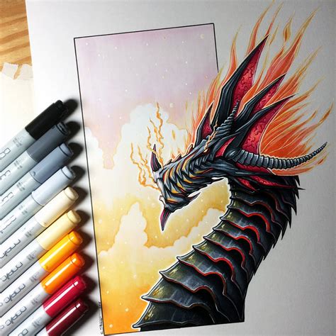Fire Dragon Drawing By Lethalchris On Deviantart