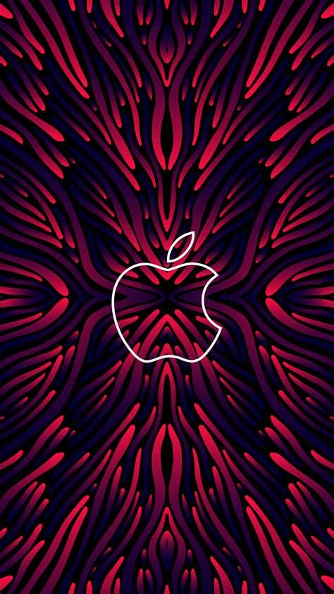 Free Download Apple Logo Red Abstract Background 4k Ultra Hd Mobile
