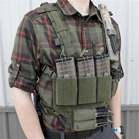 Lightweight Chest Rig Molle And Velcro Comparable Odg Olive Drab