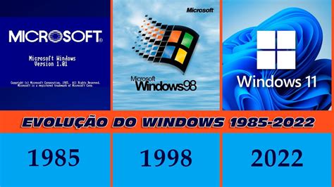 A Evolução Do Microsoft Windows De 1985 A 2022 Multi Dados Youtube