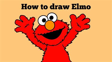 How To Draw Elmo Easy Step By Step Video For Kids Youtube