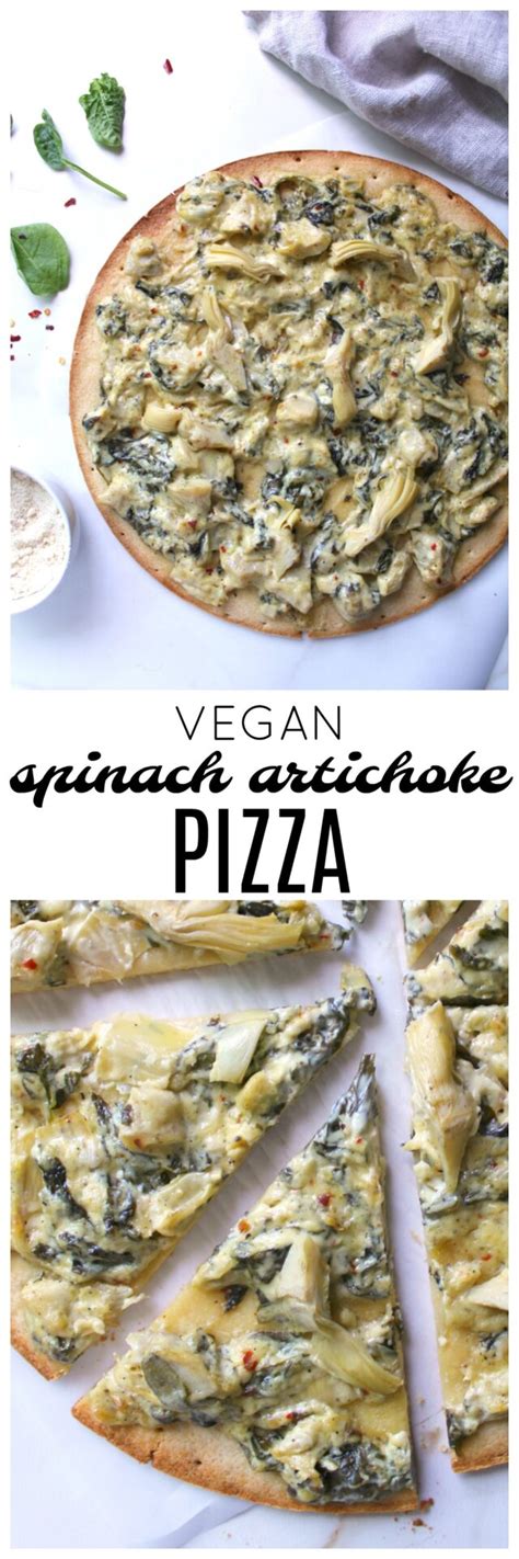 Vegan Spinach Artichoke Pizza This Savory Vegan