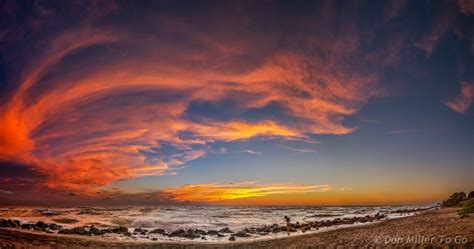 Wallpaper Sunset Sky Panorama Fall Gulfofmexico Clouds