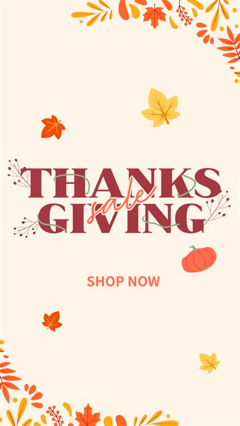 Thanksgiving Autumn Sale Instagram Story Brandcrowd Instagram Story Maker