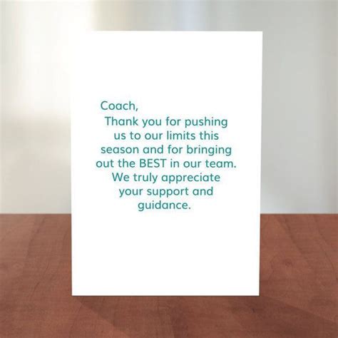Bnute Productions Free Printable Soccer Coach Thank You Card Team