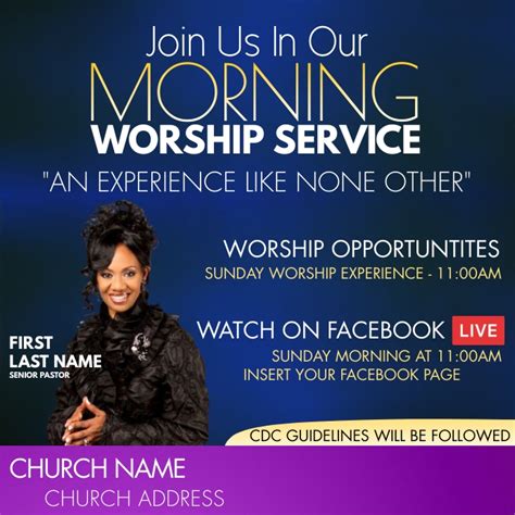 Join Us For Church Flyer Template Postermywall