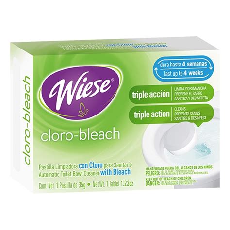 Pastilla Desinfectante Para Baño Cloro Bleach 35g Wiese Caja Con 12